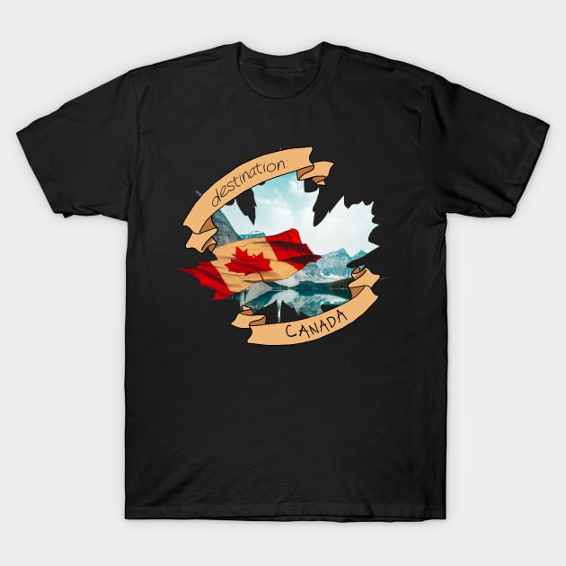 Destination: Canada, a travel design inspired by the amazing Canada landscape T-Shirt by msro1